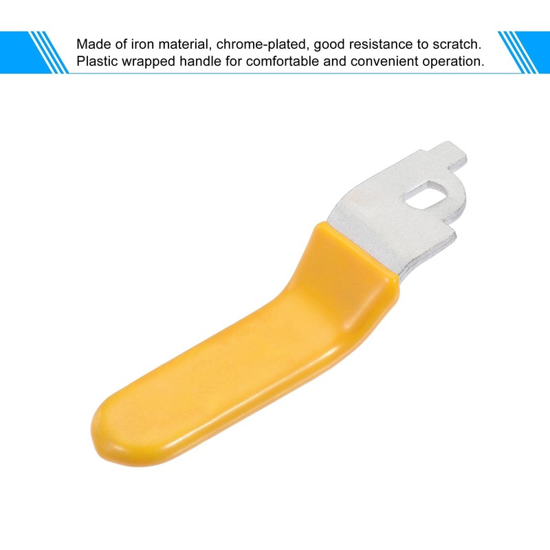 sourcing map Lever Handle Iron Chrome Plated Replacement Quarter Turn