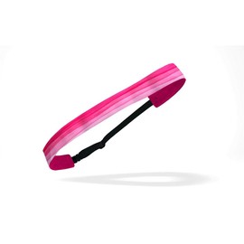RAVEbandz! Women’s Adjustable Elastic Headbands - (Watercolor/Gradient) - for Fashion or Workouts - Non Slip Velvet Lined 1 Inch (Pink Watercolor)