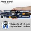 FREE ZONE Bit Organizer Set (Blue) – 158-Hole Bit Storage