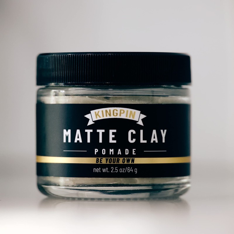 Matte Clay by KINGPIN. Hydrating clay pomade with medium hold