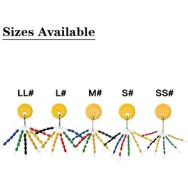 SHADDOCK Pack of 600 Rubber Fishing Bobber Stoppers Rubber Stopper Float Sinker Stops, 5 Sizes Oval Line Stopper, Fishing Accessories, Friedfish Set, Fishing Floats Stopper, Rubber Bead (XL-600