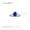 Silvershake 8X6mm Created Oval Shape Blue Sapphire 925 Sterling Silver