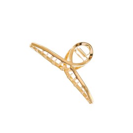 Vigetto Large Hair Clip, Big Bangs Clip, Large and Secure Hair Clip for Office, Simple Hair Accessory, Large and Secure Metal Hair Clip Suitable for Dense Hair, Gold