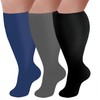 3 Pairs Wide Calf Compression Socks for Women And Men,