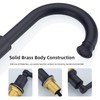 TRUSTMI Matte Black Bathroom Faucet Brass 2 Handle 8 Inch