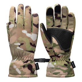 LOCCEF Camouflage Hunting Winter Gloves - Anti-Slip, Touch Screen Ski Gloves Camo Gloves,Outdoor Work and Sports in Cold Weather Winter Gloves（XL）