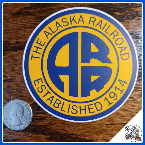 Alaska Railroad laminated die-cut vinyl sticker