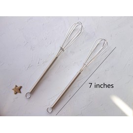 Erewa Mini Wire Whisks Set of 5 Pcs 7 Inches Small Stainless Steel Whisks for Cooking