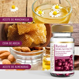 Juveternal Cápsulas Faciales Retinol 2x1 90 cáps c/u Serum facial Renovación celular