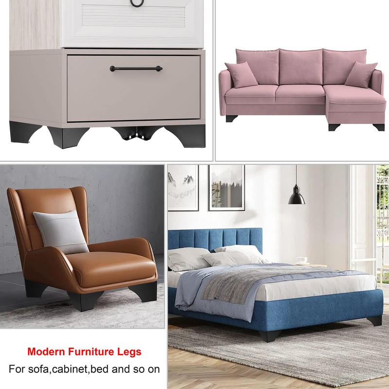 SUMNACON 4Pcs 7.5cm Metal Sofa Legs Wardrobe Leg Furniture Leg,