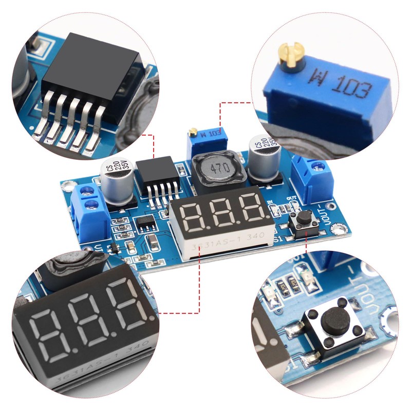 APKLVSR Step Down Converter Module, DC-DC Buck Converter for 4-40