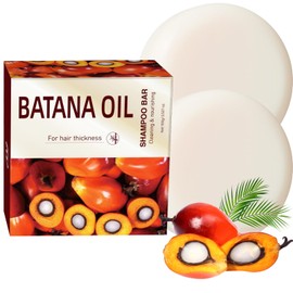 Hotiary Batana Oil Shampoo Bar for Hair Growth，Dr. Sebi Batana Oil Bar from Honduras, Natural Batana Bars for Prevent Hair Loss,Thickening (Red, 2 Pack)