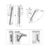 Yosoo Sliding Hinges Door Hinges Concealed Hinges Door Pivot Hinges