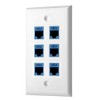 POKIVIR - Cat6 Keystone Ethernet Wall Plate Female to Female