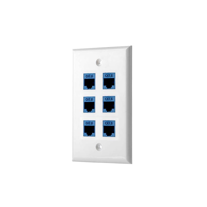 POKIVIR - Cat6 Keystone Ethernet Wall Plate Female to Female