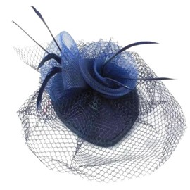 Topkids Accessories Skull Fascinator Hat Fascinator Hat Wedding Hat Cocktail Hat Party Hat Royal Ascot Hat on Pair Clips for Women Girls Ladies, navy