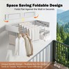 CAEXABO Wall Mount Drying Rack 32", 65LBS Retractable Clothes Rack,