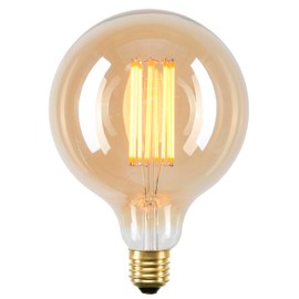 Brilliant 8 Watt G125 2700K E27 Moonbeam Vintage Spherical Filament Amber LED Globe, Warm White