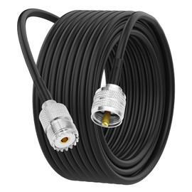 XMSJSIY PL259 UHF Cavo coassiale RG58 UHF maschio a femmina a bassa perdita CB Coax antenna ponticello cavo per radio HAM, analizzatore antenna, carico manichino, metro SWR – 5 m/16,4 FT