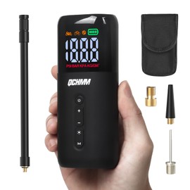 Bike Pump Electric, Portable Bicycle Pump with Gauge, 150PSI Bike Tire Air Pump with Presta and Schrader Valve for Bikes, E-bike, 2300mAh