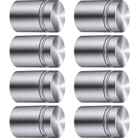 Pelopy 8 Pcs Sign Standoff Screws Advertising Screws Stainless Steel Wall Standoff Mounts Glass Acrylic Nail(3/4 x 1 Inch)