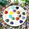 UU UNIHOM 10PCS Natural Heart Stone Healing Crystal Palm Gemstones