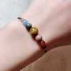 Chakra Bracelet, 7 Natural Stone Healing Beads, Adjustable size for