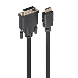 ewent High Speed HDMI to DVI Cable Adapter, Full-HD 1080p, 2 Meters, Black