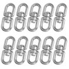 Set of 10 Stainless Steel Swivel, Chean, Rotating Can, Stainless