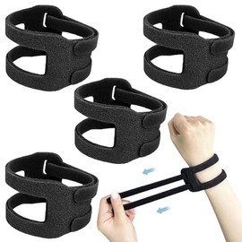 Adjustable Wrist Brace, Set of 4, Breathable Thin Sport Wrist Strap for Left and Right (4)