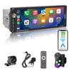 Alondy Single Din Car Stereo Touchscreen (6.9") Compatible with Apple