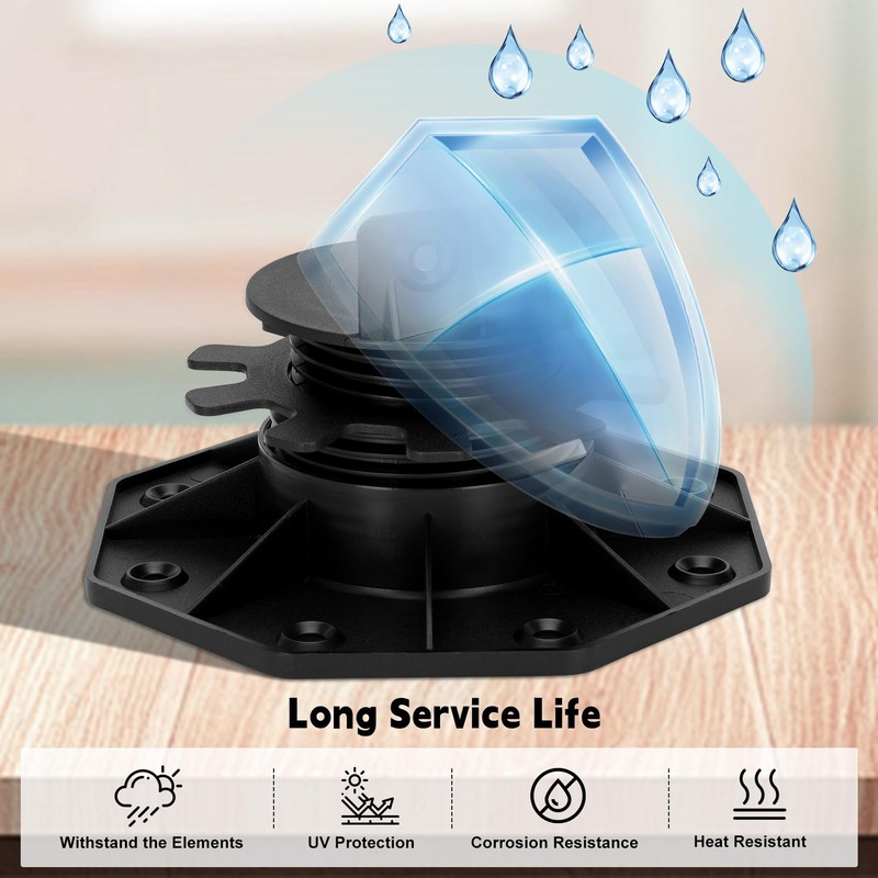 48 Pack Adjustable Deck Support Pedestal, Adjustable Height from 1-3/16“