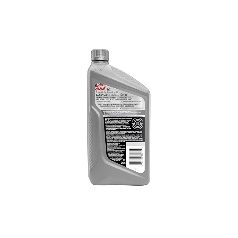 Valvoline 884569 Aceite de Motor Sintético Advanced, Ambar, 946 Ml