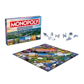 Monopoly Board Game – Greensboro, NC Edition: 2-6 Players Family Board Games for Kids and Adults, Board Games for Kids 8 and Up, Great for Game Night