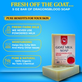 Honey Sweetie Acres Fresh Off The Goat All Natural Moisturizing 5 Oz Bar Of Handmade Dragonblood Resin Goat Milk Soap