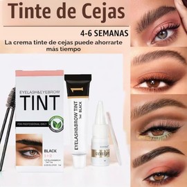 Tinte Para Cejas y Pestañas, Kit De Tinte 2 En 1, Maquillaje de Larga Duración Máscara de Cejas con Cepillo Cejas, Mascara Tinte Fijador para Cejas, G