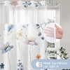 SSCRCUSLY No Hook Shower Curtain and Liner Set, Watercolor Blue