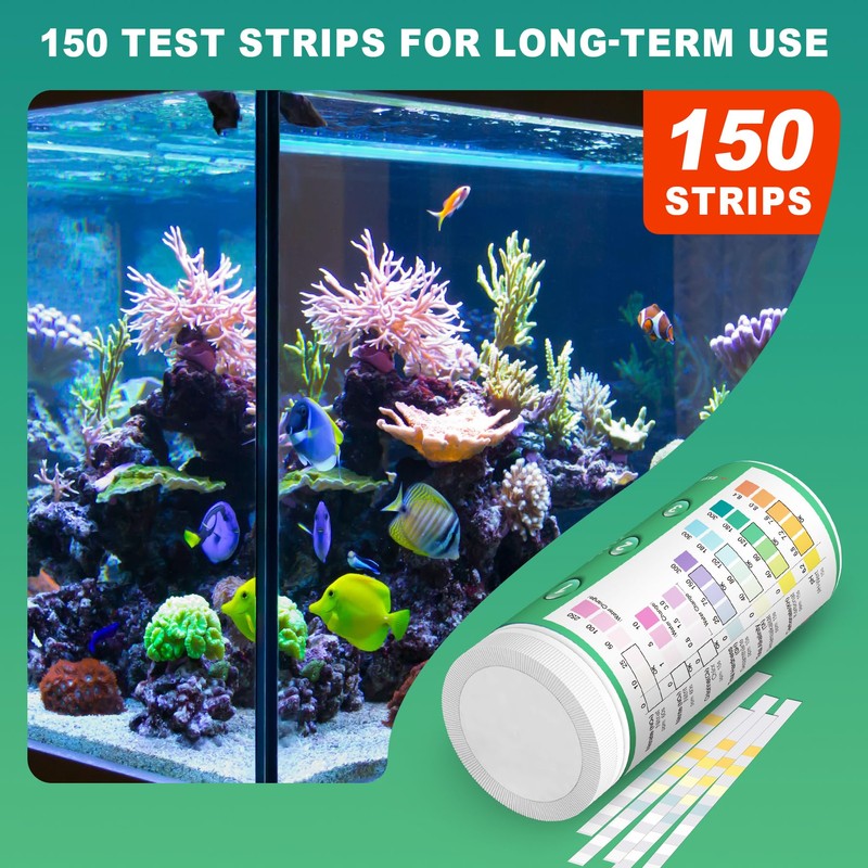 Joygain Aquarium Water Test Kit 150 Strips: 7 IN 1