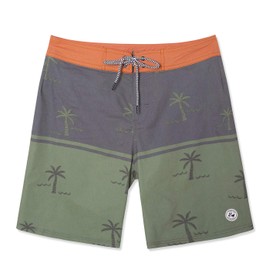 SURF CUZ Men's Vintage Cruzer Stretch Boardshort Chino Shorts（Coco - Olive，32）