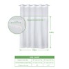 eachope 2 Pack PEVA Snap-in Shower Curtain Liner Replacement,Compatible with