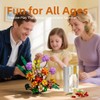 Flower Bouquet Building Set for Adults, 890 PCS Botanical Collection-Inspired
