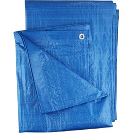 Tarpaulin 5m x 8m Blue Waterproof Builders tarp Garden Dry Cover Camping Ground Sheet Dust Cover