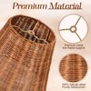 Kittmip 1 Pack Natural Rattan Spider Boho Lamp Shade Handwoven