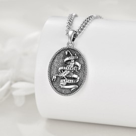 YAFEINI Scorpion/Owl Necklace for Men Pendant 925 Sterling Silver Classic Chain Necklace Jewellery Gift for Women Friend, Sterling Silver, No Gemstone