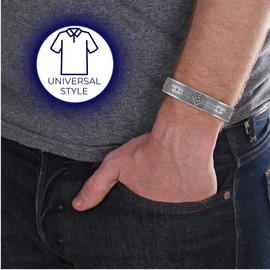 MasonicMan Masonic Men's Pure Copper Magnetic Adjustable Bracelet Bangle