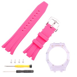 Topuly Men's silicone strap case accessories for Casio G-shock Watch GA2100 GA2110 Outdoor sports waterproof rubber watch band mod bracelet Women's pin buckle wristband