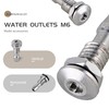 BQLZR RC Boat Water Nipple M6 Thread Silver Outlet Nozzle