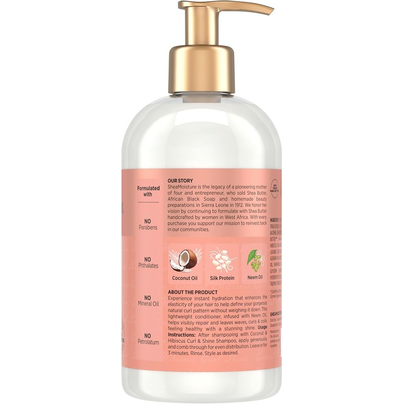 Shea Moisture Coconut & Hibiscus Curl & Shine Conditioner for