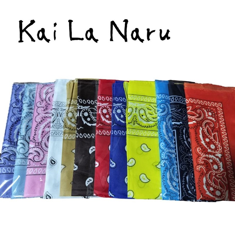 [Kai La Nalu] Bandana, 3 Color Set, Large Handkerchief, Lunch