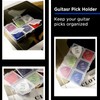 CollectHall Guitar Pick Holder, 6 Grid Guitar Pick Case, 60